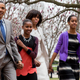President Barack Obama with daughter Sasha, wife Michelle and daughter Malia (Drew Angerer-pool/Getty Images)